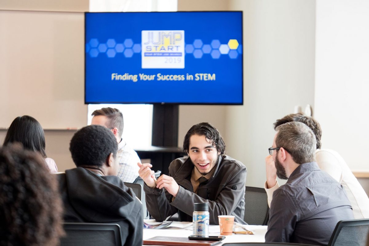 A STEM student attends Jump Start Your STEM Job Search